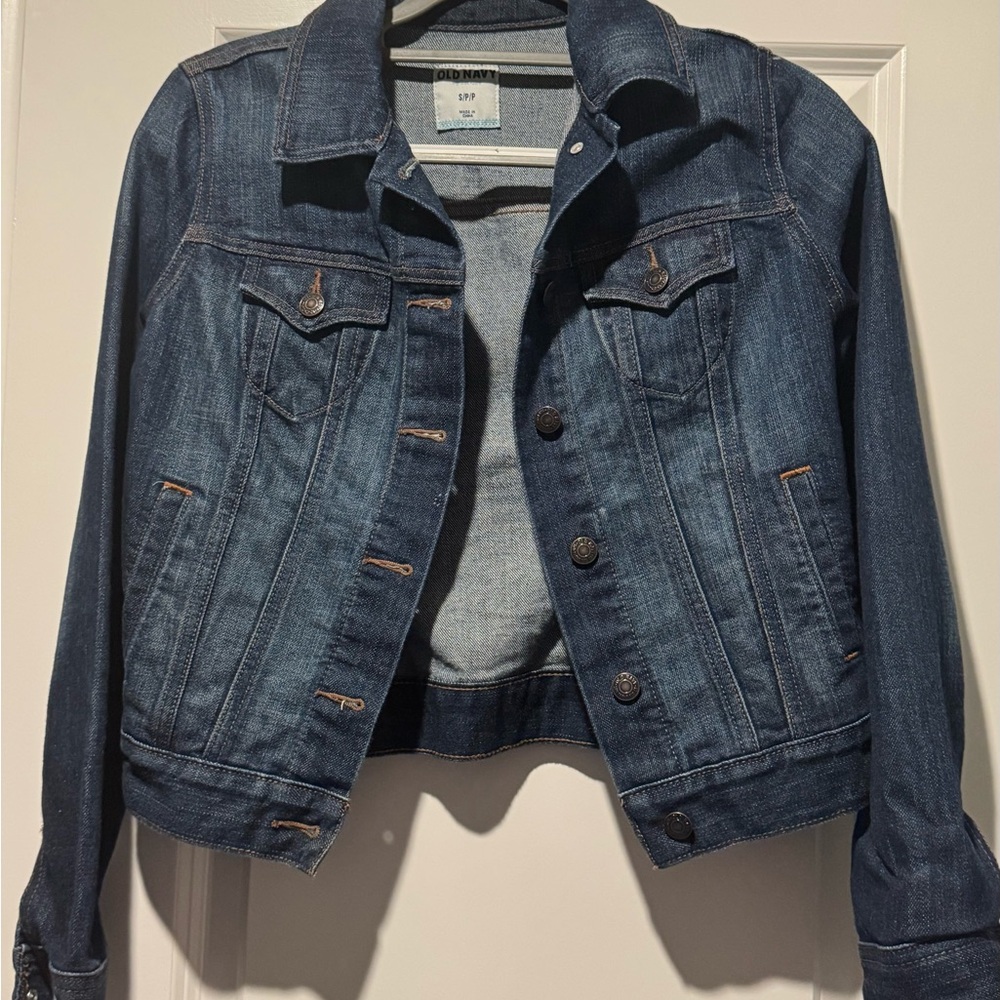 Old Navy Blue Jean Jacket Cropped Classic